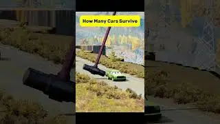 How many cars survive #shorts #beamngdrive #automobile #beamng #beamngcrashes #gaming