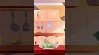 Educational cartoon. Fruits and Vegetables Names - Learn Fruits And Vegetables. Part 2
