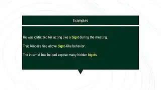 bigot # Expand Your English Vocabulary