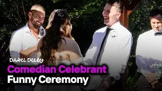 Hilarious Wedding Ceremony: Comedian Celebrant Daniel Delby Delivers Epic Love & Laughs!