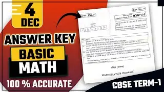 😳cbse class 10 Basic maths answer key (4 December 2021) term 1 Exam | 100% accurate answers