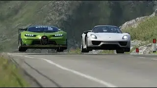Bugatti Vision GT vs Supercars at Highlands