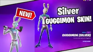 *NEW* Silver GUGGIMON Skin Fortnite Season 7 Chapter 2 Skybase Clutches!!!!