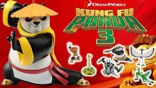 Kung Fu Panda 3 | Set of Toys Review | Po Tigress Mantis Crane Monkey Viper