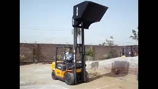 ACE Forklift with Shovel Bucket attachment