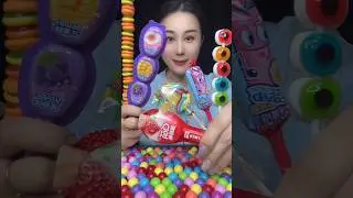 Colorful Candy ASMR 🍭#mukbang #usa#asmr #sweet snacks #newyuork