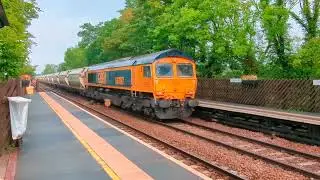 GBRFs 66787 4Z66 Goole Glassworks GBRF - March Up Yard @ Metheringham 06/09/22