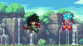 Anima&ccedil;&atilde;o sprite Dragon Ball - Bardock Vs Goku