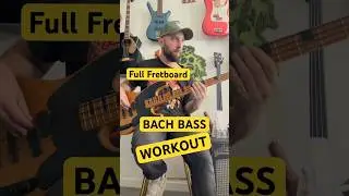 Full Fretboard Bach Bass Workout #bass #guitar #classical #solo #bassplayer #bassist #shred #music