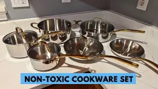 Martha Stewart Castelle 10 Piece: 18/8 Stainless Steel Induction Safe Pots and Pans