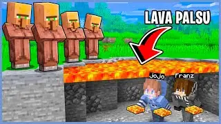 JOJO & FRANZ MENCOBA PRANK VILLAGER DENGAN LAVA PALSU di MINECRAFT