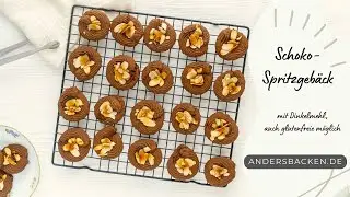 Schoko-Spritzgeb&auml;ck Florentiner Art mit Dinkelmehl #andersbackende
