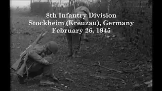 8th Infantry Division Soldiers Sweep For Mines at Stockheim (Kreuzau), Germany; February 26, 1945