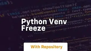 python venv freeze