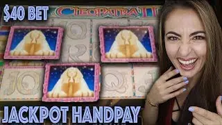 $40 BET Handpay Jackpot on Cleopatra 2 in VEGAS!