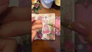 Vintage Floral Theme💐🌸| ASMR Journaling #asmr #journal #scrapbooking #shorts #aestheticjournal