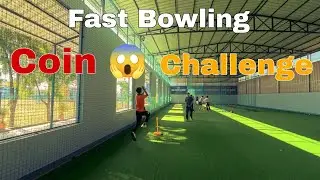 Fast Bowling Coin Challenge 😱😱🏏#cricket #cricketchallenge #fastbowling #viral 