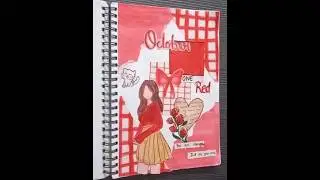 🍁 Aesthetic October Journal Spread | Red Theme Bullet Journal Ideas✨#journal