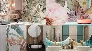 Home Decor Bathroom Wallpaper Aesthetic Ideas || Water Resistance Washroom Wallpaper Design Ideas