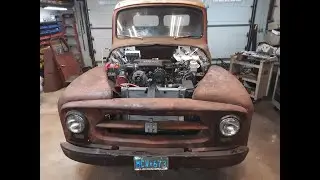 HEMI DURANGO CHASSIS on a 54 fat fender International Pickup! Abandoned FORTY YEARS!
