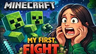 My First Fight with Zombie😱Minecraft survival part1 #minecraft #gaming #minecraftsurvival #gameplay 