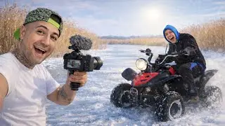 DRIFTURI CU ATV-UL PE GHEAȚĂ ❄️🔥 | Ne-am distrat la maxim pe lac &icirc;nghețat!