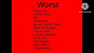 My Best To Worst Preschool Shows List