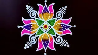 2 Attractive Mini Rangoli designs &hearts;️ Thai poosam special easy rangoli designs &hearts;️ simple muggulu