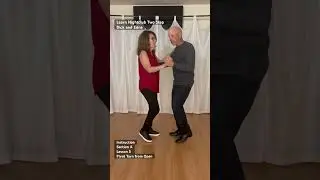 Pivot Turn from Open Position in Nightclub Two Step Dance #shorts #learntodance