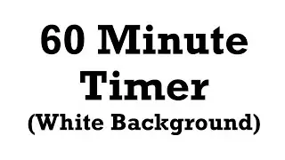 60 Minute Timer - White Background with Black Font - Simple Timer - Clean Timer - Professional Timer