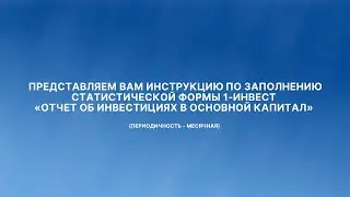 Видеоинструкция по заполнению статистической формы 1-инвест