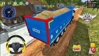 🚧 Drive Heavy Dumper Truck With Fully Loaded With Sand In Game 🔥💥 #dumper #gamingvideos #bussid 