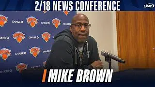 Knicks coach Mike Brown talks Jeremy Sochan, facing the Pistons, and more