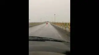 Rainy Jhelum Bridge Punjab Pakistan #jhelum #shorts #travel #youtubeshorts