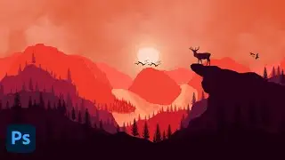 How to Draw 2d landscape in photoshop