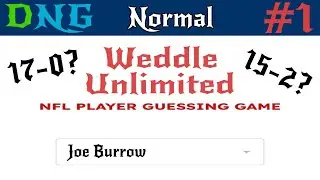 Playing A Regular Season of Normal Weddle Unlimited