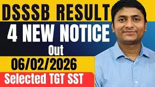 Dsssb result out 06/02/2026 Dsssb latest update Dsssb pgt result out Dsssb tgt result out #dsssb