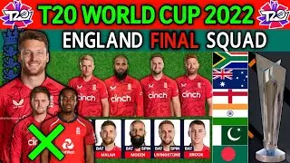 T20 World Cup 2022 | England Team Full & Final Squad | England Final Squad For T20 World Cup 2022 |