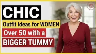 CHIC OUTFIT IDEAS FOR WOMEN OVER 50 WITH A BIGGER TUMMY