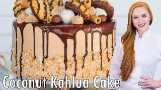 Coconut Kahlua Cake - The ULTIMATE Coconut Cake Recipe! With Coffee Buttercream!
