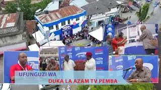 KACHARA NA MWINYI MPEKU NDANI YA UFUNGUZI WA DUKA LA AZAM TV PEMBA