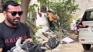 #sprectacled cobra 🐍 snake rescue #indian ||nandipet village near Bhojanna shopping mall#viralvideo 