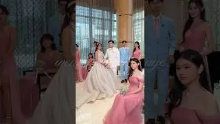 A unique color combination for the wedding entourage 🩵🩷 #weddingph #weddingvideographer