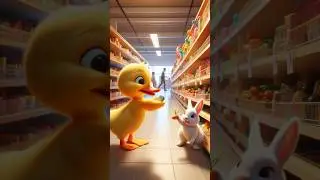Duck & Rabbit&rsquo;s Fun Mall Adventure 🛍️🍦🥕 | Cute 3D Animation! #shorts