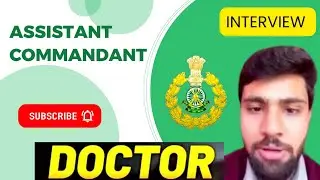 Itbp Capf medical officer | Medical officer interview | Capf MOSB assistant Commandant interview