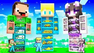 Wir haben AUTO GARAGEN in RIESIGE Minecraft Statuen gebaut!