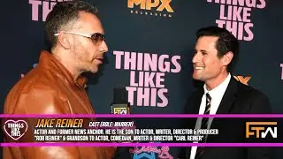 Todd interviews actor Jake Reiner at the Red Carpet Movie Premiere of 