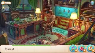 Manor Matters hidden objects #63 study in pair - failed in train x 2 | ball, dog, vase, target,train