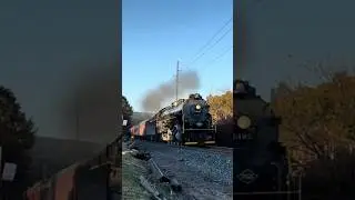 RBMN 2102 T1 steam loco leads A fall foliage run through new Ringgold,PA