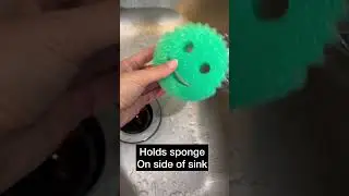 Amazon home find! I love my Scrub Daddy sponges and this Daddy Caddy suction cup holder is awesome!